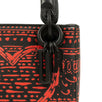 Printed Leather Lady Dior Mini Shoulder Bag - Red