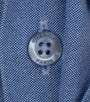 Cotton Button Down Metal Collar Shirt - Blue