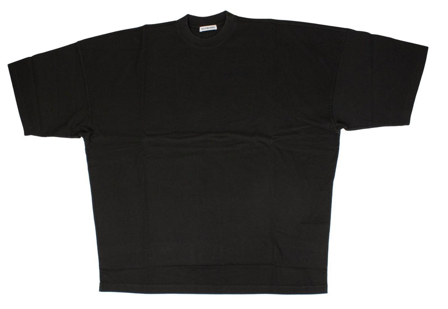 Black Cotton Logo Short Sleeve Crewneck T-Shirt