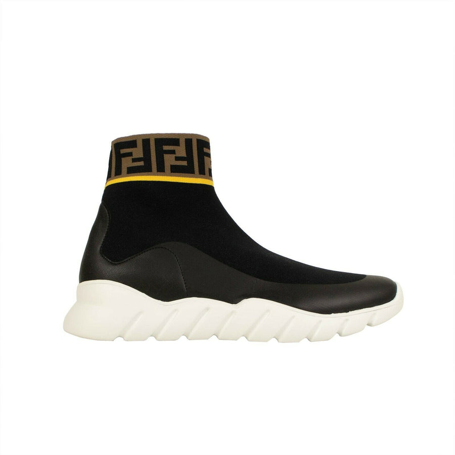 Men's Logo High-Top Sock Sneakers - Black