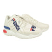 Men's Fendi Mania Leather Sneakers - White