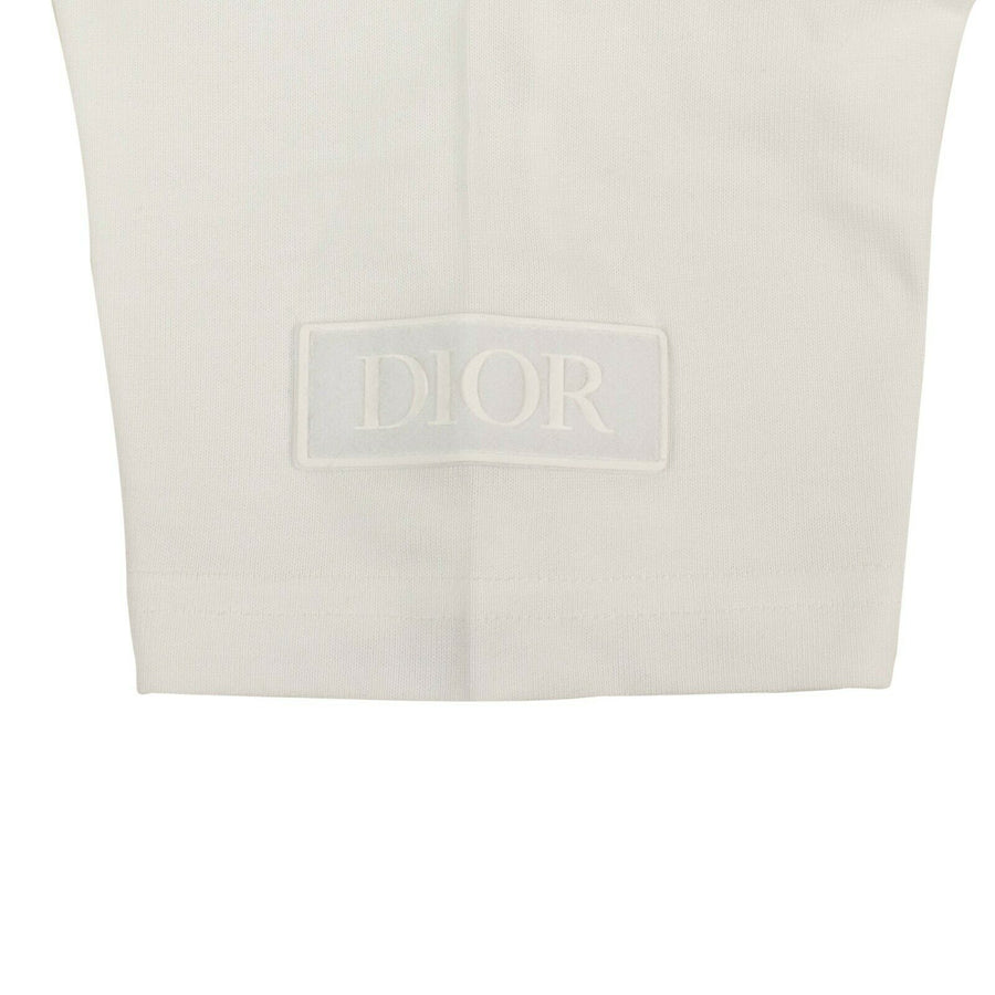 Cotton 'Dior' Patch Short Sleeve T-Shirt - White