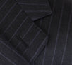 Drop 7 Striped Wool Slim/Trim Fit 2 Button Suit - Gray