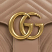 Quilted GG Marmont Chevron Leather Large Shoulder Bag