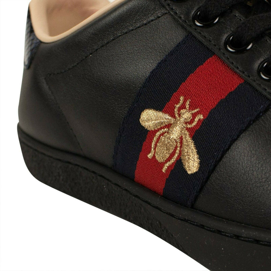 Ace Embroidered Sneakers - Black