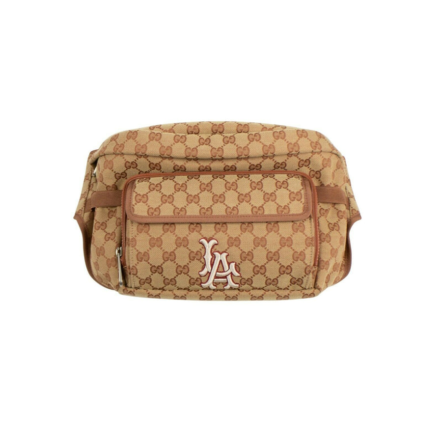 GG Canvas LA Angels Belt Bum Bag / Backpack - Brown