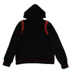 Varsity Cotton And Leather Hoodie - Black / Red