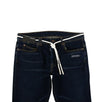 Washed Skinny Denim Pants - Dark Blue