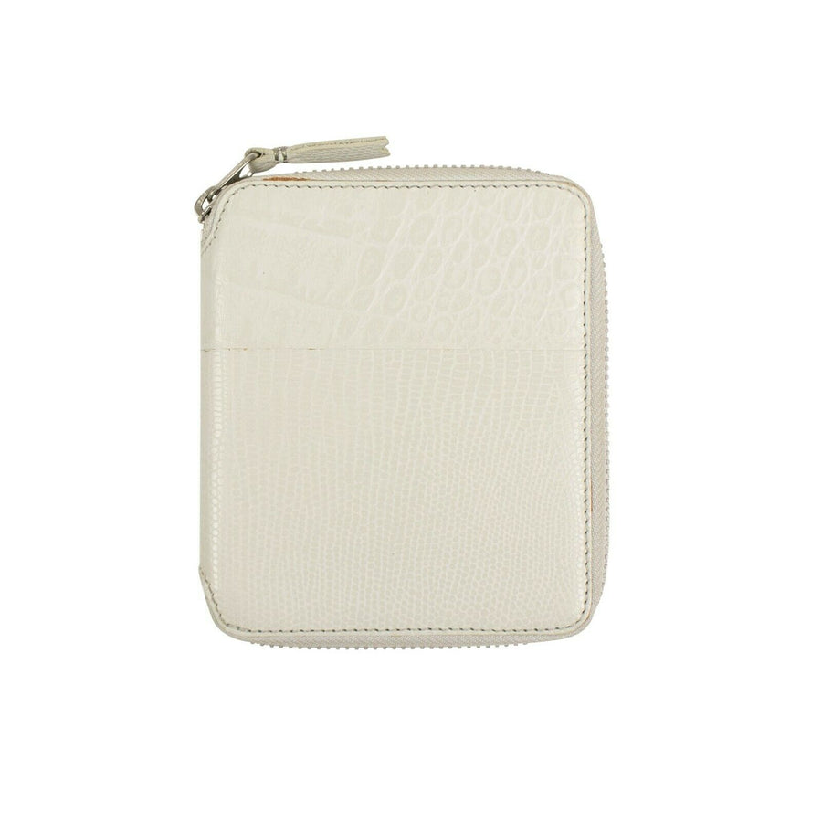 Animal Embossed Patchwork Square Wallet - Light Gray