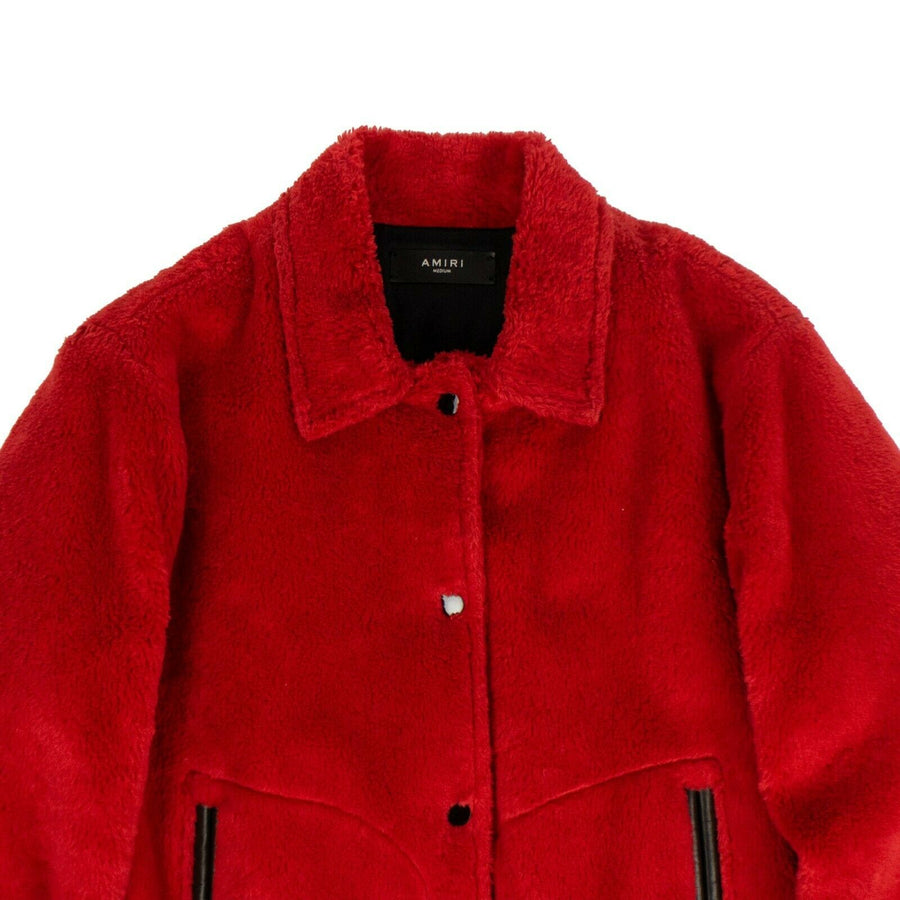 Sherpa Band Bomber Jacket - Red