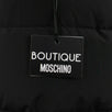 Polyester Gold Detail Long Puffer Coat - Black