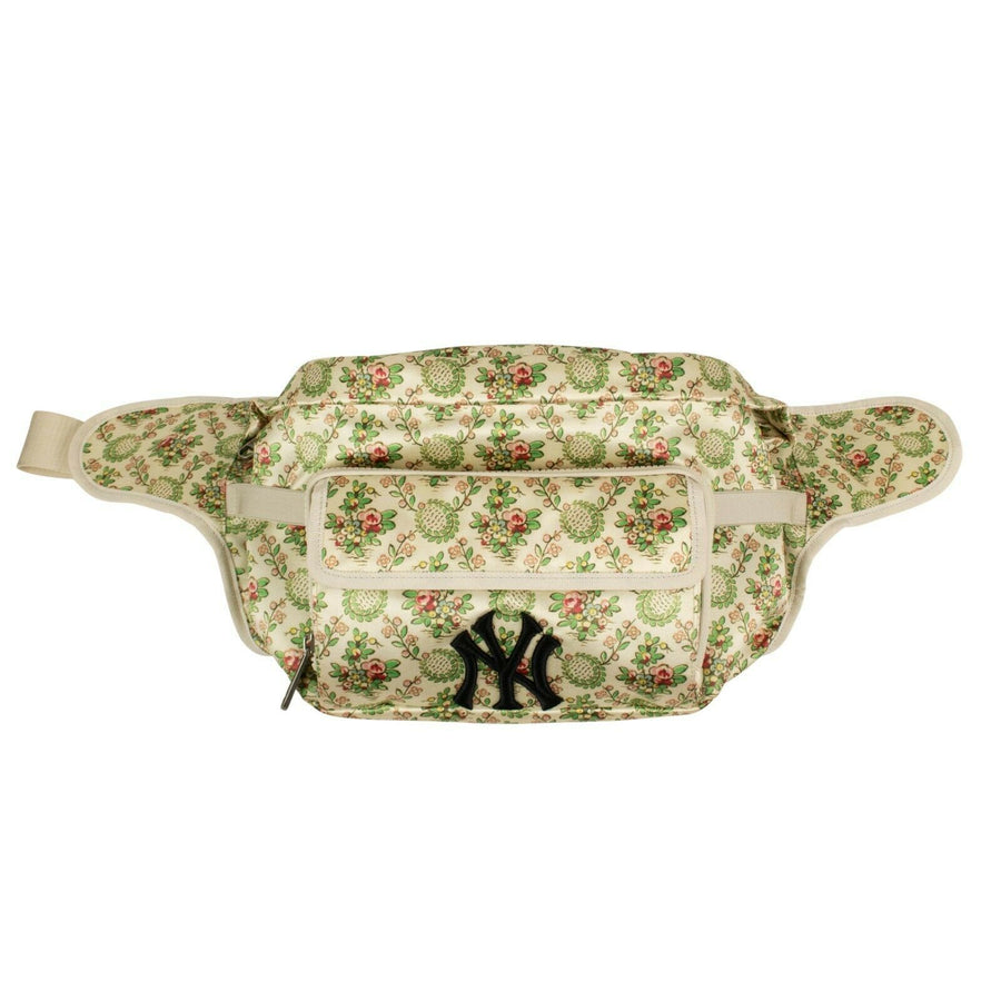 Satin NY Yankees Floral Oversized Belt Bag - Beige