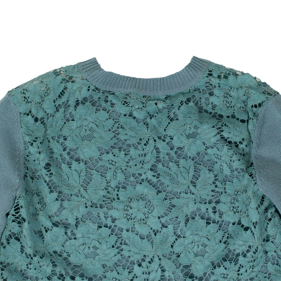 Long Sleeve Cashmere Sweater Top - Teal