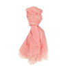 Wool Floral Lace Detail Scarf - Light Pink