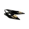 BB Patent Slingback Ballerina Flats - Black