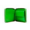 Leather Number Embossed Small Wallet - Green