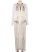 White Delicate Embroidery Long Cardigan Beach Gown