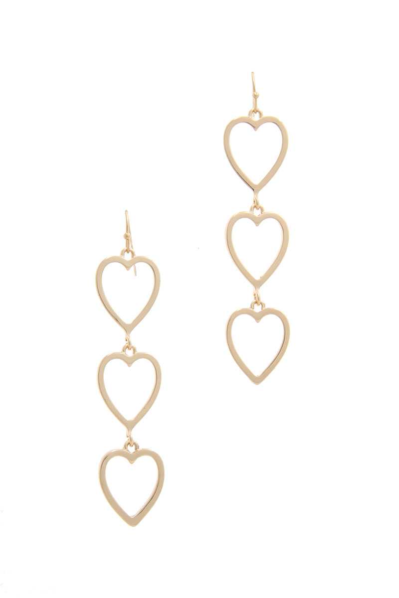 Cut Out Heart Shape Dangle Drop Earring