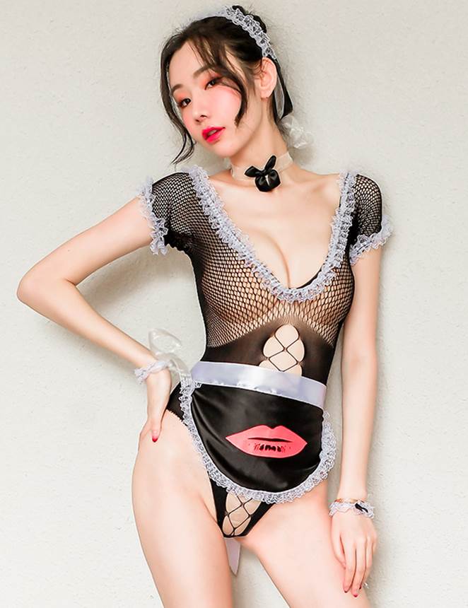 Cute Maid Cosplay Passion Uniform Seduction Sexy Lingerie Set