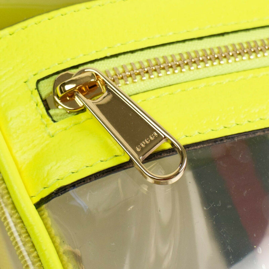 Clear Ophidia Neon Cross Body Bag - Clear / Yellow