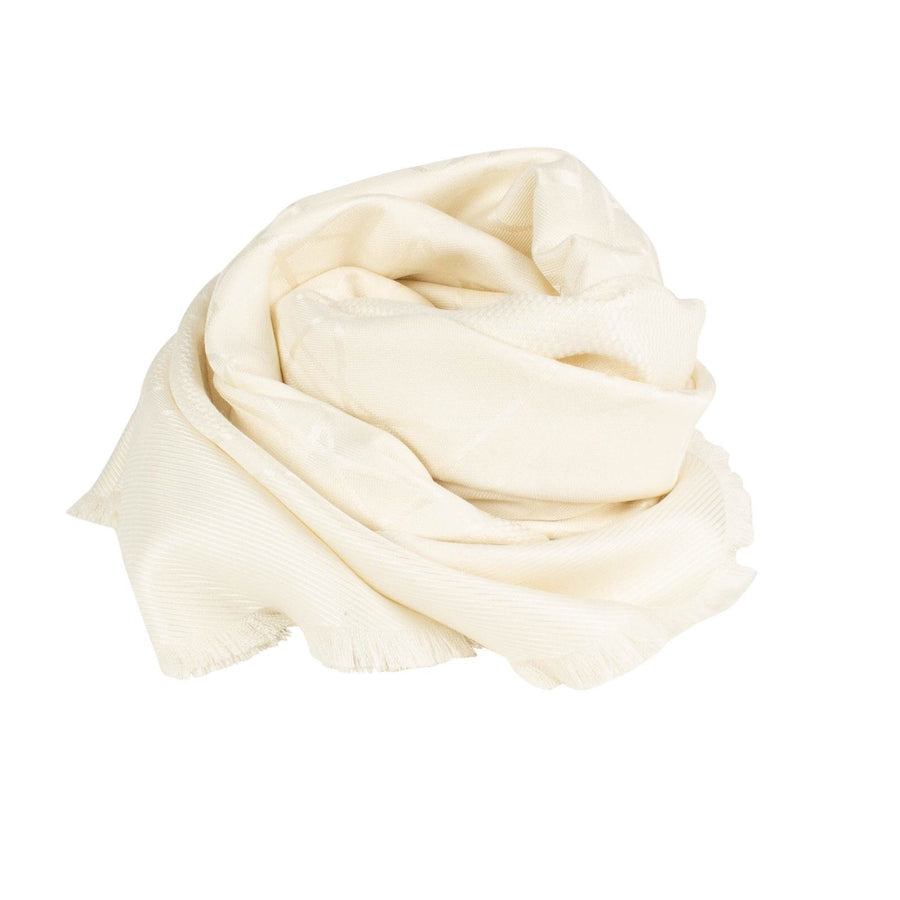 Dior Cannage Silk-Wool Scarf - Ivory