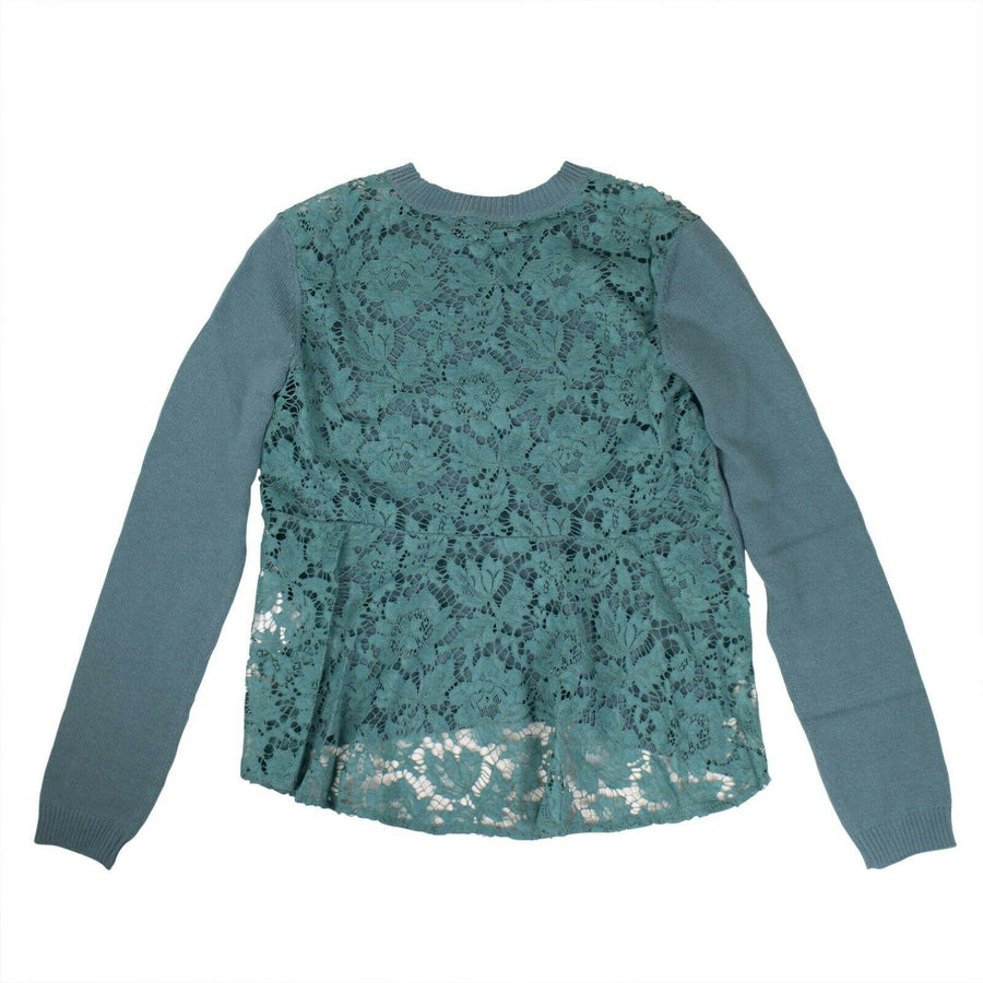 Long Sleeve Cashmere Sweater Top - Teal