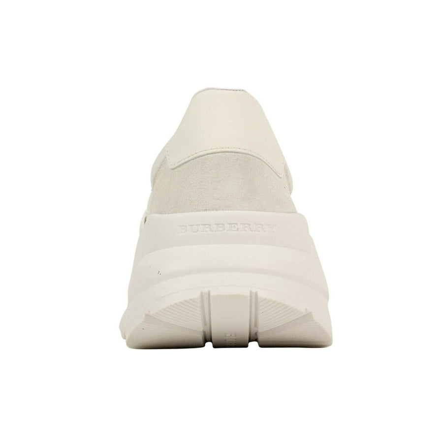 Suede Neoprene And Leather Sneakers - White