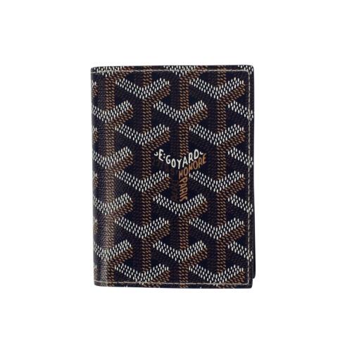 Saint Marc's Chevron Card Case Wallet - Navy