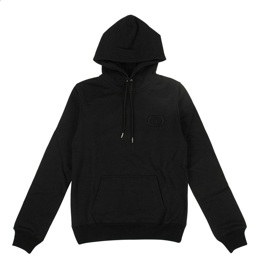 Cotton 'CD Icon' Logo Hooded Sweatshirt - Black