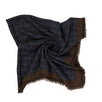 Cashmere Blend H Logo Pattern 140CM Shawl Scarf - Brown