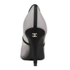 Chanel Mesh And Grosgrain Flower Cap Toe Pumps - Gray