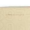 Leather Number Embossed Wallet Pouch - Ivory