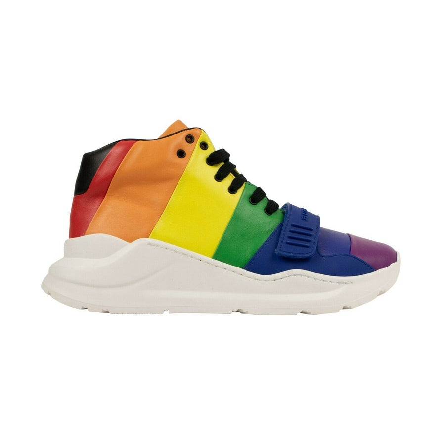 Regis Rainbow Stripe High-Top Sneakers - Multi