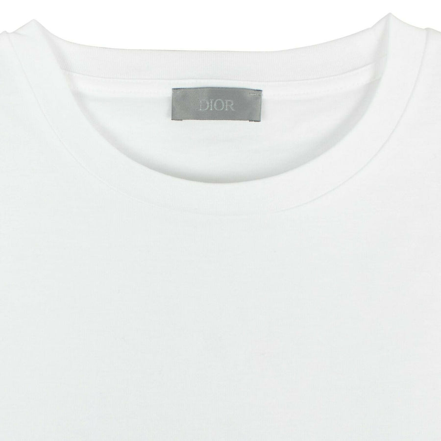 Visitor Patch Short Sleeve Cotton T-Shirt - Off White