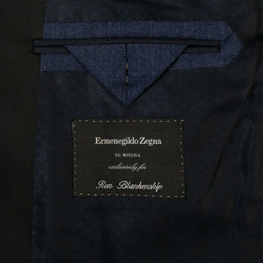 ERMENGILDO ZEGNA SU MISURA Wool Two Button Tuxedo - Blue