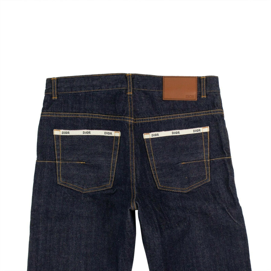 Raw Cotton 'Selvedge' Slim Fit Jeans - Blue