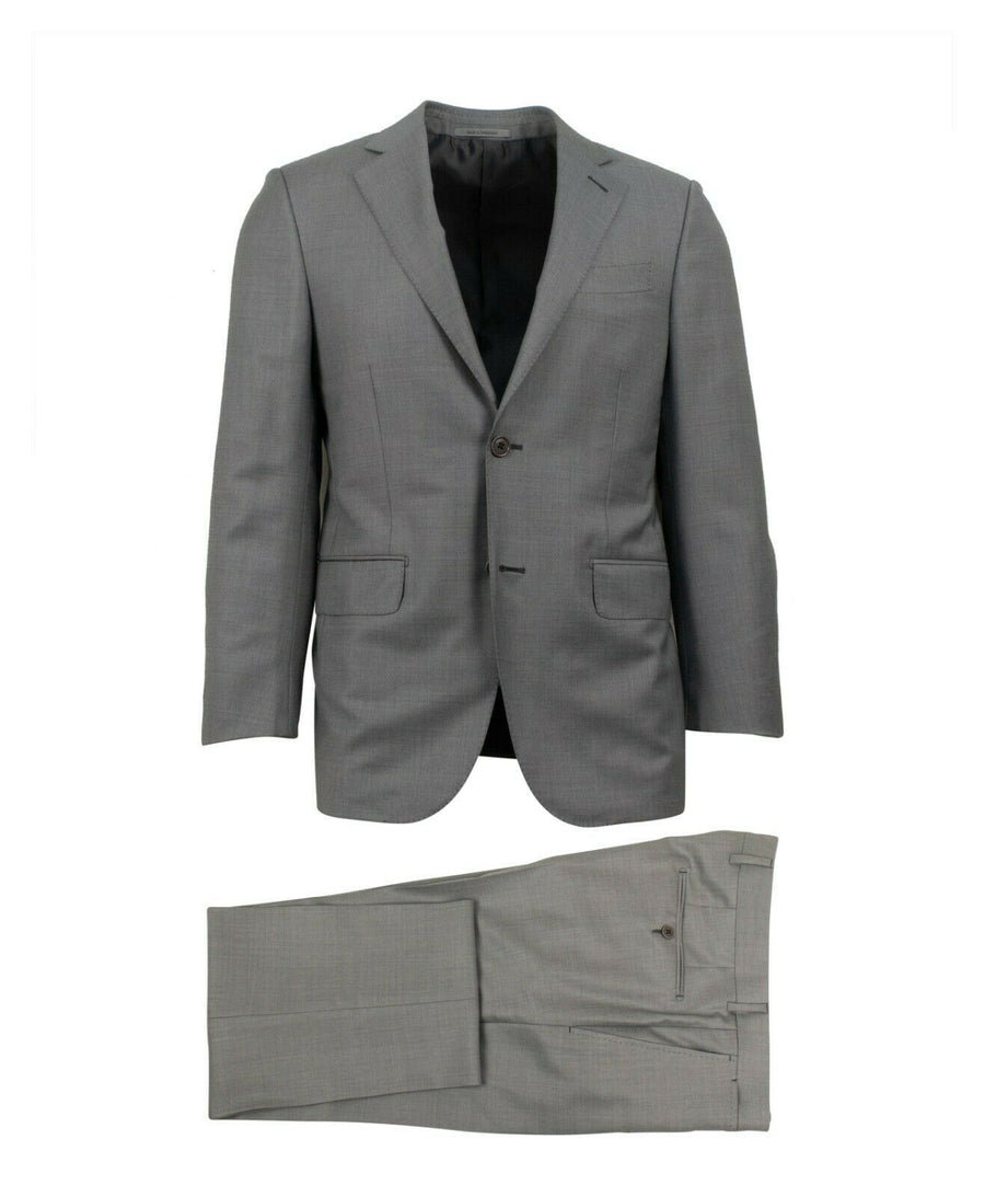 ERMENGILDO ZEGNA SU MISURA Wool Two Button Suit - Gray