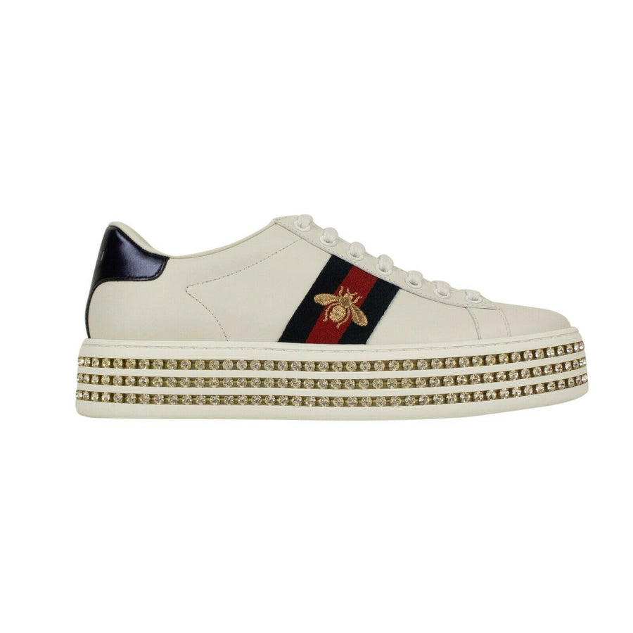 Ace With Crystals Sneakers - White