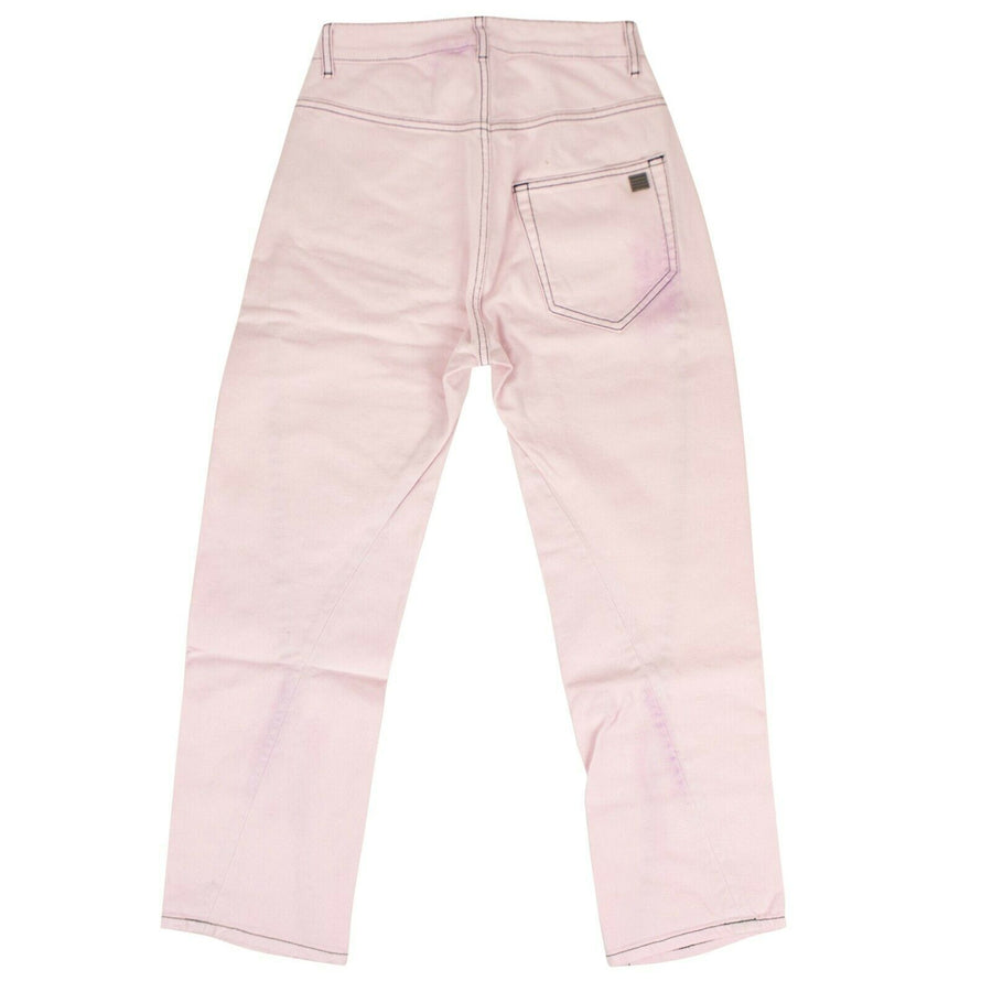 Cotton Curved Seam Jeans - Pink