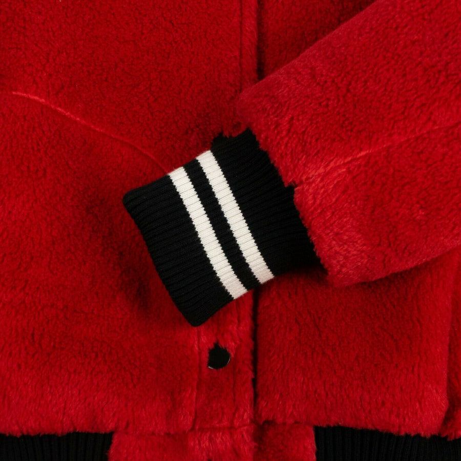 Sherpa Band Bomber Jacket - Red