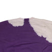 Bleached Oversized Crew-Neck Sweatshirt - Purple