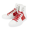 Men's Amiri Sunset Leather High Top Sneakers - White / Red