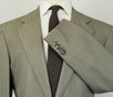 Windowpane Wool Blend 2 Button Suit - Khaki Green