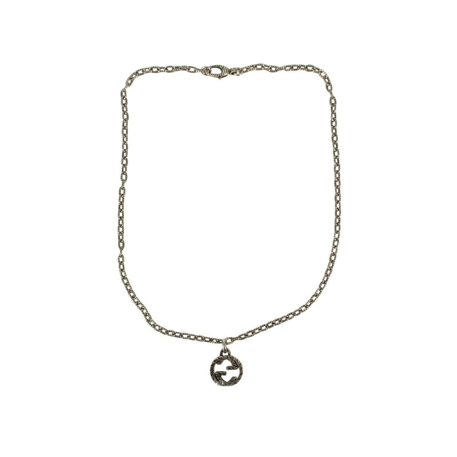 Interlocking G Pendant Necklace - Sterling Silver