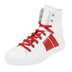 Men's Amiri Sunset Leather High Top Sneakers - White / Red