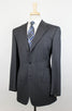 Drop 6 Striped Wool 3 Roll 2 Button Suit - Gray