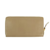 Classic Metallic Edge Continental Zip Around Wallet - Tan