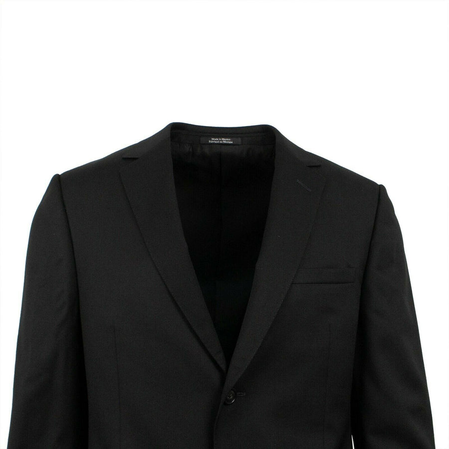 Wool Two Button Suit - Black