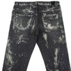 Homme Splatter Cotton Blend Jeans - Gray