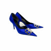 BB Satin Half D'Orsay Pumps -Electric Blue